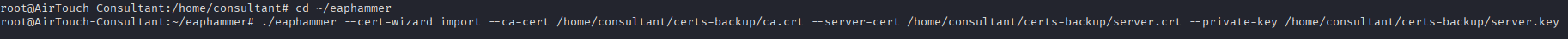 The cert-wizard import command