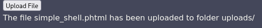 A .phtml file accepted into the uploads directory