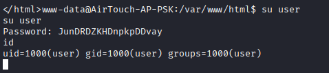 su to the user account with the recovered password