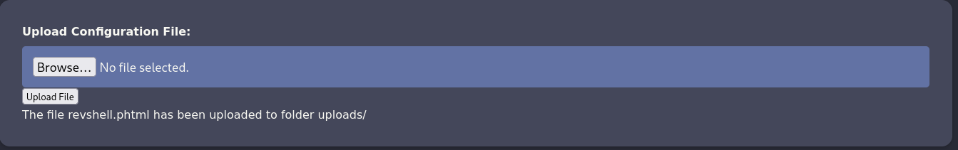 Uploading revshell.phtml through the admin panel