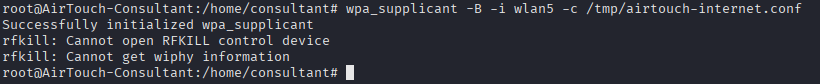 wpa_supplicant associating wlan5 to AirTouch-Internet