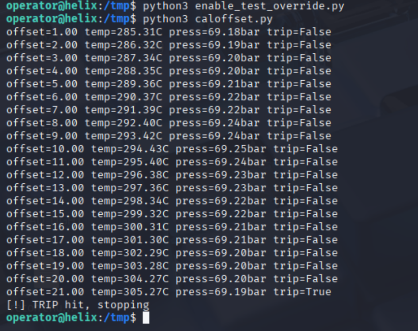 caloffset.py latching the safety trip at 305.27 °C