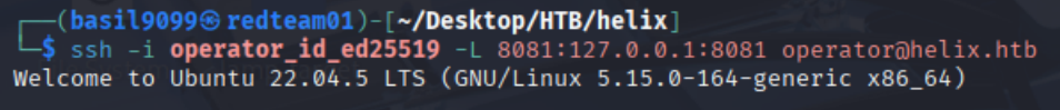 Forwarding the HMI to the attacker host over SSH