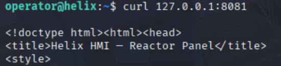 Confirming the HMI on loopback port 8081