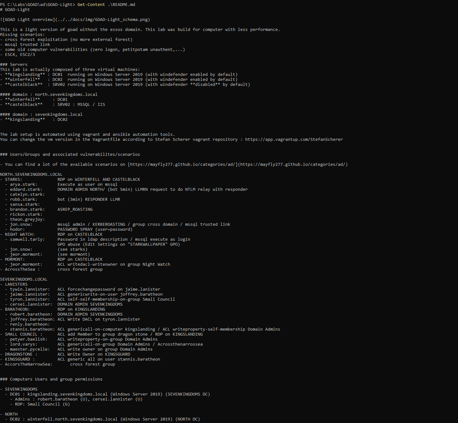 GOAD-Light README overview