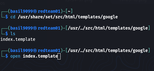 SET - Social Engineering Toolkit template