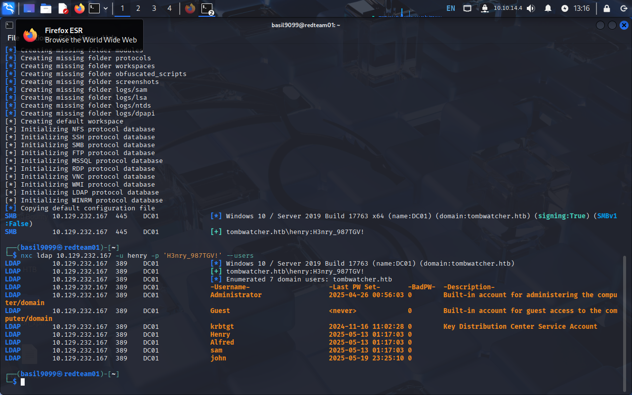 nxc dumping the domain user list